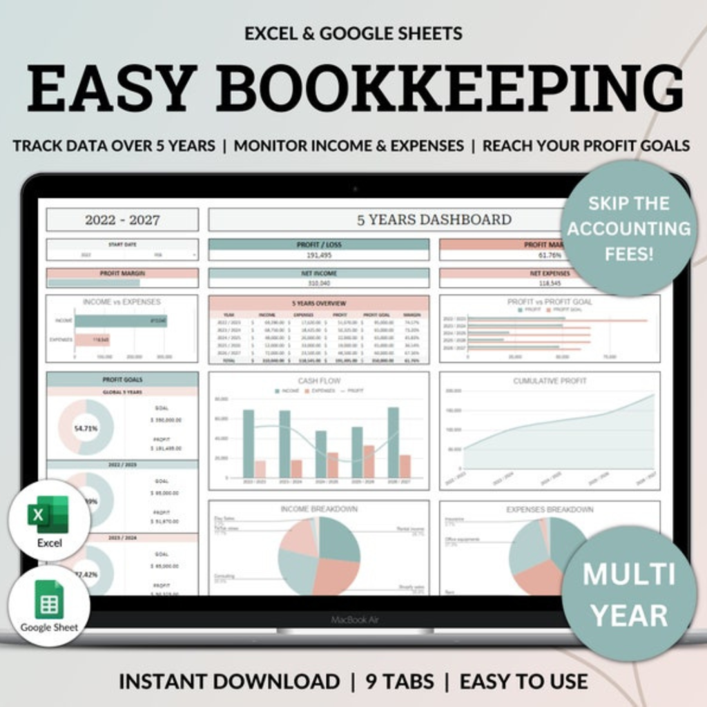 Easy Bookkeeping template